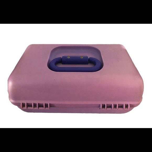 VTG Caboodles Purple 2 Tier Make-Up Storage Case W/Mirror Dressing Table - Picture 5 of 10